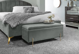 Melta Ottoman Storage Bench- Grey