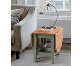 SANTOS DROP LEAF COFFEE TABLE - GREEN/DISTRESSED WAXED PINE