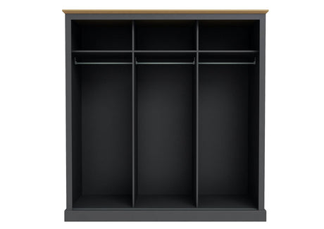 Dagwood 3 Door Sliding Wardrobe Charcoal