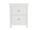 Nairn White 2 drawer bedside cabinet