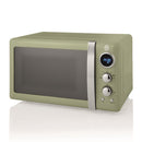 Swan Retro 800W 20L Digital Microwave Green