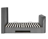 Clara Side Lift Ottoman TV Bed Dark Grey - Double