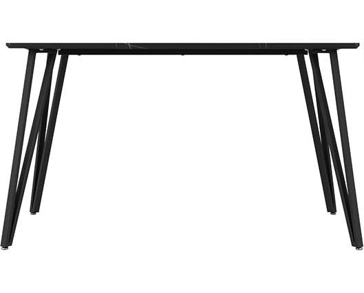 MARLOW & AVERY DINING SET (X4 CHAIRS) - BLACK MARBLE/EMERALD GREEN VELVET