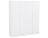 MALVERN 4 DOOR WARDROBE - WHITE
