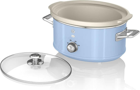 Swan 3.5L Slow Cooker Retro Blue