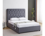 MADISON 5' BED - GREY VELVET FABRIC