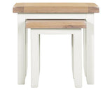 WINDSOR NEST OF 2 TABLES - IVORY/OAK