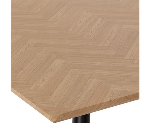 HAMILTON & AVERY LARGE DINING SET (X6 CHAIRS) - MEDIUM OAK EFFECT/GREY VELVET