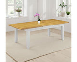 WINDSOR LARGE EXTENDING DINING TABLE - PEBBLE GREY/OAK