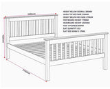 MONACO 5' HIGH END BED - DARK GREY/OAK EFFECT