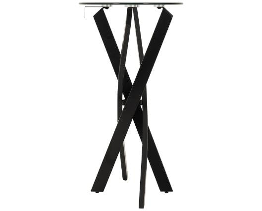 SHELDON CONSOLE TABLE - CLEAR GLASS/BLACK