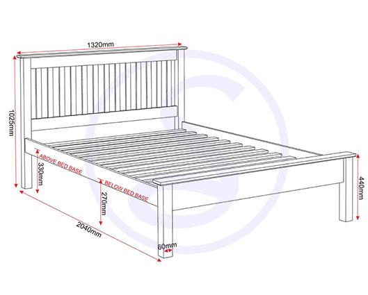MONACO 4' LOW END BED - WHITE