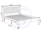 MONACO 4' LOW END BED - WHITE