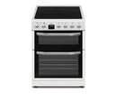 New World NWTOP63DCW 60cm Double Electric Cooker with Ceramic Hob