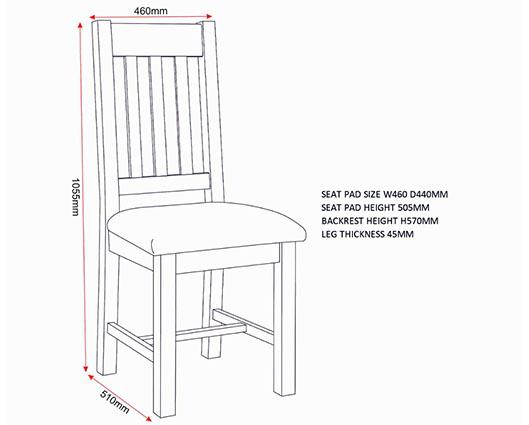 WINDSOR SLATTED DINING CHAIR (X2 PER BOX) - PEBBLE GREY/OAT FABRIC