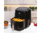 Daewoo 5.5L Air fryer with Single Basket Air Fryer Cookbook and Silicone Tray with Divider