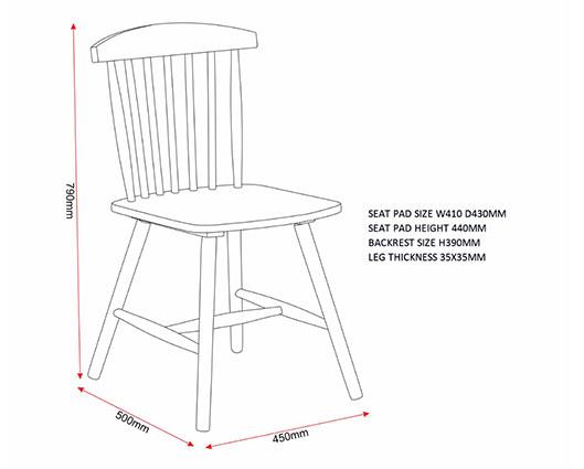 EMERY DINING CHAIR (X2 PER BOX) - DARK GREY