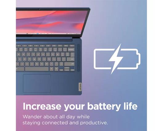 LENOVO IdeaPad Slim 3 14" Chromebook - MediaTek Kompanio 520, 64 GB eMMC, Blue