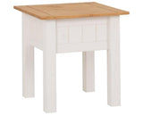 PANAMA LAMP TABLE - WHITE/NATURAL WAX