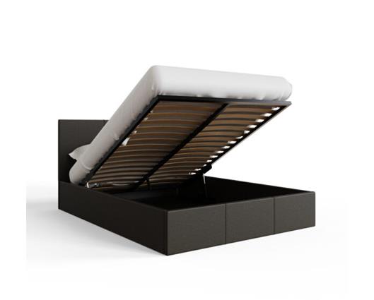 Double End Lift Ottoman Bed-Grey