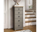 Corona Classic 5 drawer narrow chest of drawers