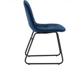 MODENA & LUKAS DINING SET (X4 CHAIRS) - CREAM/SAPPHIRE BLUE VELVET