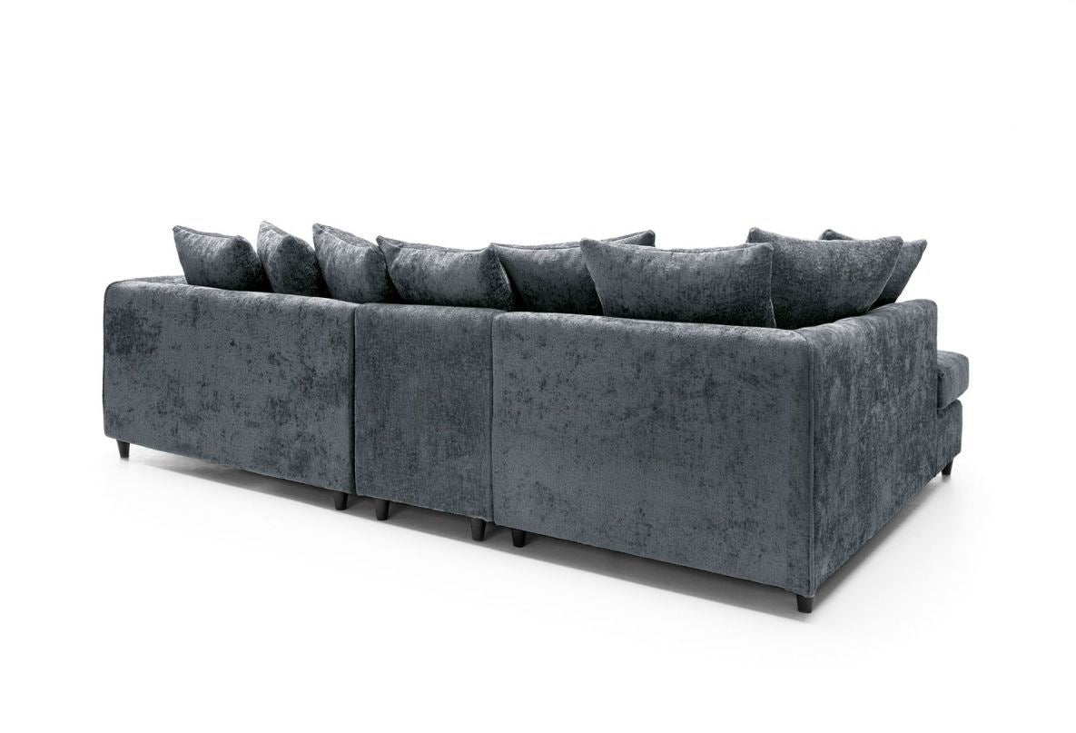 Heidi Left Hand Facing Corner Sofa Plus - Dark Grey