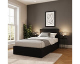 Serena Single Side Lift Ottoman Bed-Black