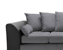 Dan Right Hand Facing Corner Sofa - Black & Charcoal
