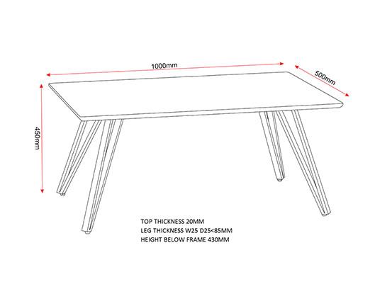 MARLOW COFFEE TABLE - WHITE MARBLE EFFECT
