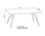 MARLOW COFFEE TABLE - WHITE MARBLE EFFECT