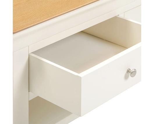 BORDEAUX 2 DRAWER COFFEE TABLE - IVORY/OAK