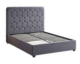 MADISON 5' OTTOMAN BED - GREY VELVET FABRIC