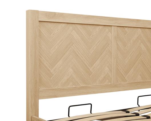 Herringford Ottoman Bed Oak - Double