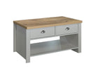 Harper 2 Drawer Coffee Table-Grey