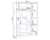 MALVERN 3 DOOR WARDROBE - URBAN SNOW