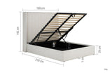 Maisey King Ottoman Bed - Cream