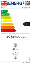 Hisense FC247D4AWLE, 191L, Freestanding Chest Freezer