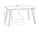 MARLOW & QUEBEC DINING SET (X4 CHAIRS) - WHITE MARBLE/BROWN FAUX LEATHER