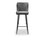 Leena Velvet Bar Stool-Grey