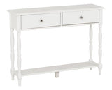 STRATFORD 2 DRAWER CONSOLE TABLE - WHITE
