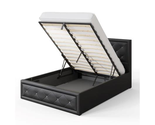 Hollywood Ottoman Double Bed - Black