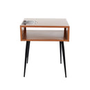 Galaxy metal bedside table, copper with black legs