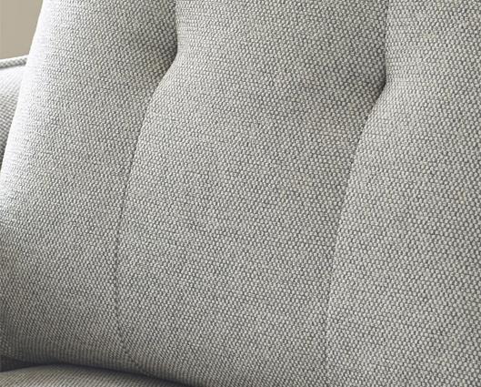 Remy Fabric 2 Seater Sofa Light Grey