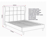 VERONA 4'6" BED - BROWN FABRIC