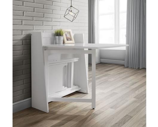 Compact Folding White Lacquered Finish