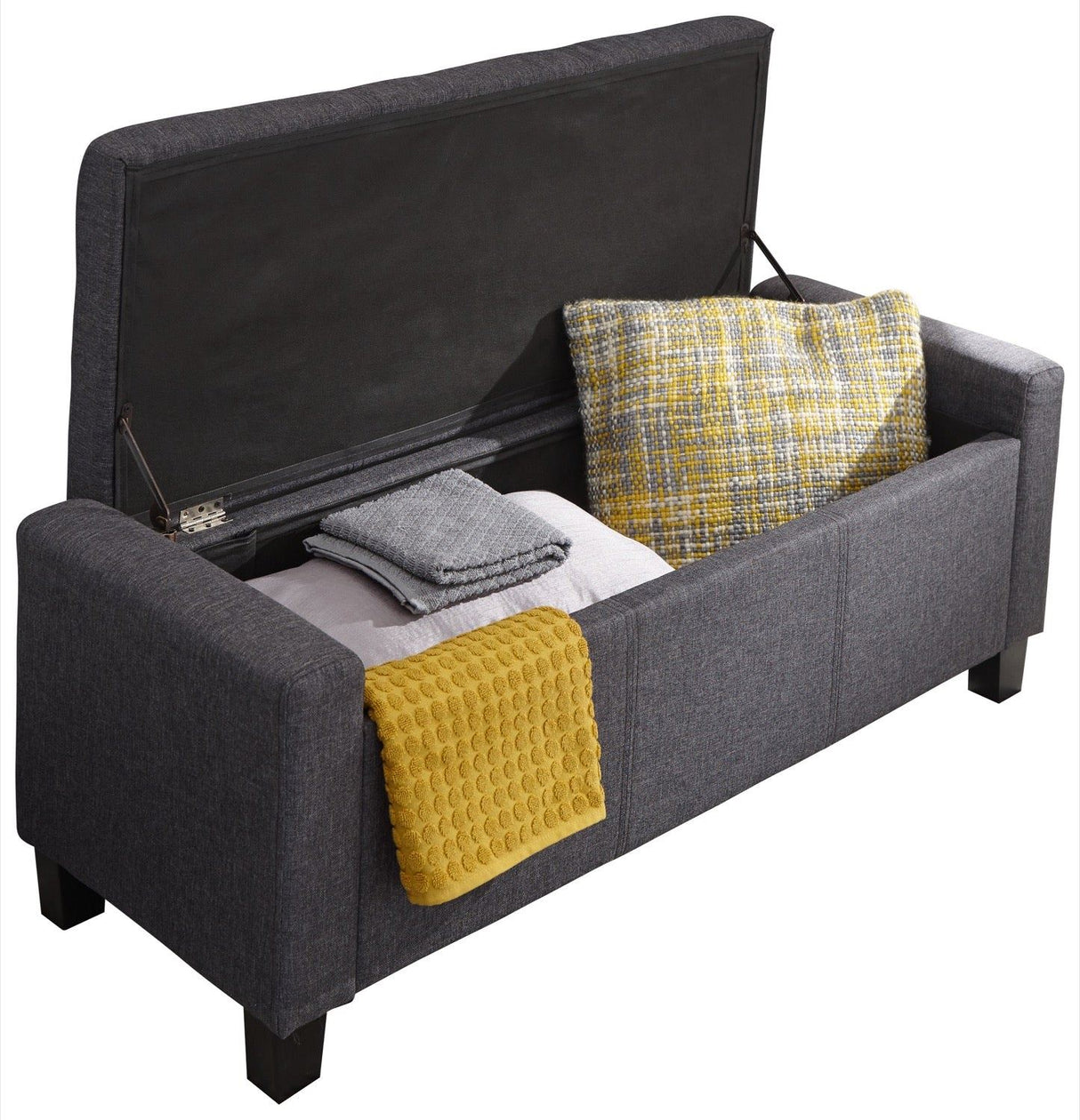 Vanessa Ottoman Bench -Charcoal