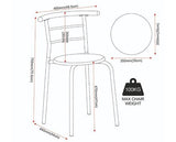 DERRY DINING SET (X2 CHAIRS) - WHITE/OAK