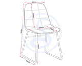 MARLOW & LUKAS DINING SET (X4 CHAIRS) - WHITE MARBLE/SAPPHIRE BLUE VELVET