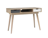 Selda Desk Oak With Grey And White Drawers